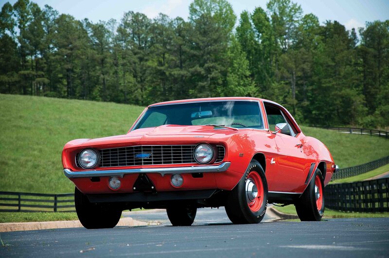 Red Classic Car — Serene, Afternoon, Photograph, Trees, Fence