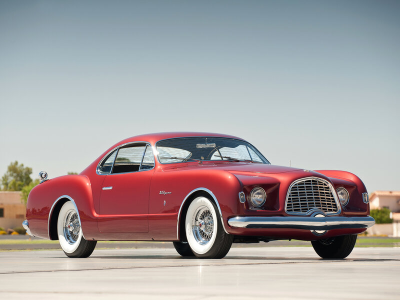 Red Classic Car — Serene, Afternoon, Photograph, White-wall Tires