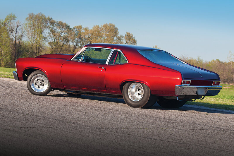 Red Classic Car — Serene, Spring
