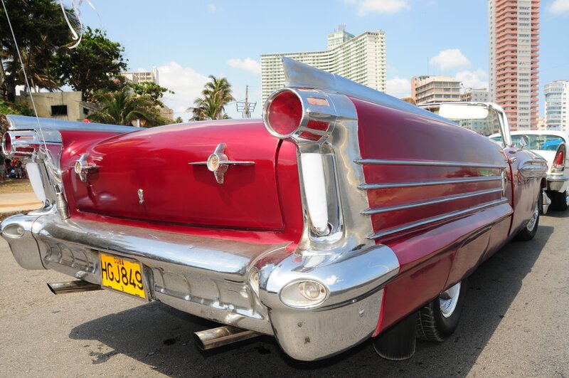 Red Classic Car — Vibrant