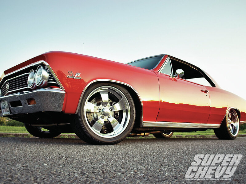 Red Classic Chevrolet — Dramatic, Sunset, Photograph