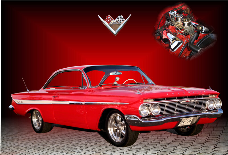 Red Classic Chevrolet — Dramatic