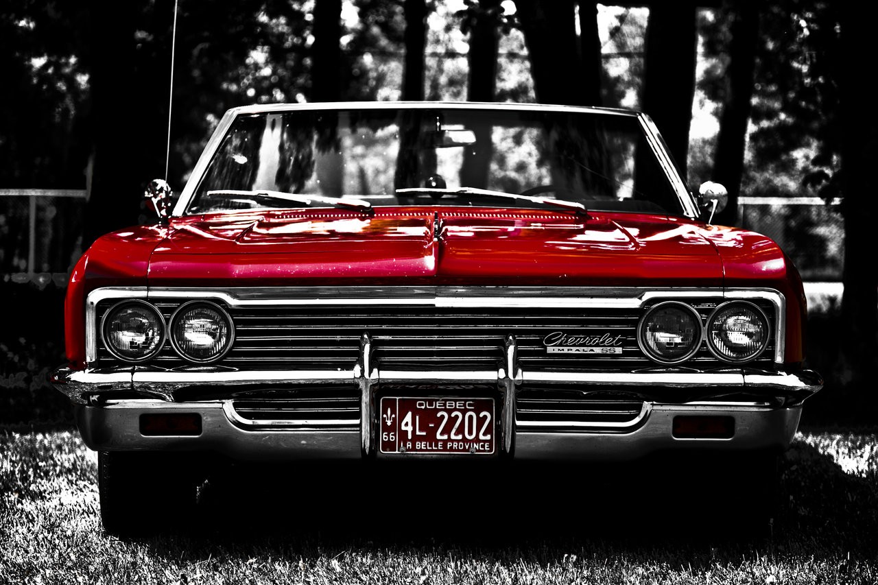 Red classic Chevrolet Impala