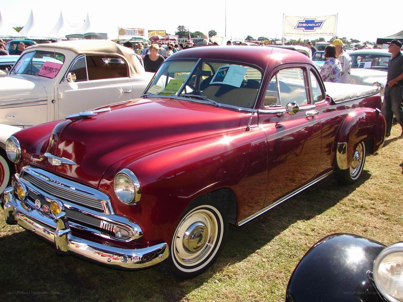 Red classic Chevrolet pickup
