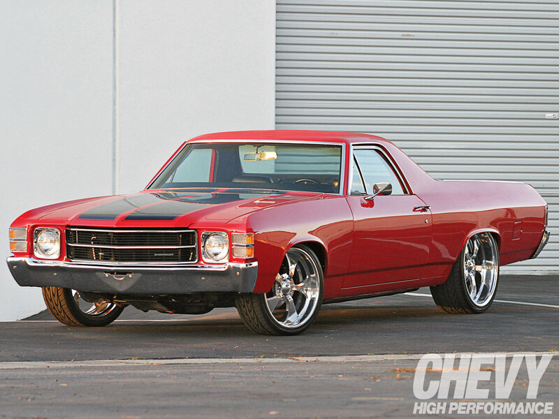 Red classic Chevy El Camino