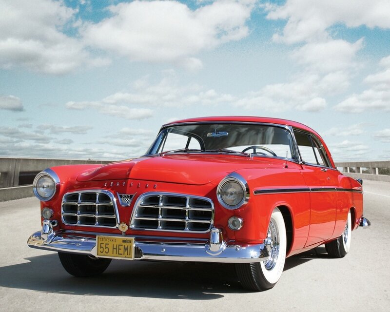 Red classic Chrysler car