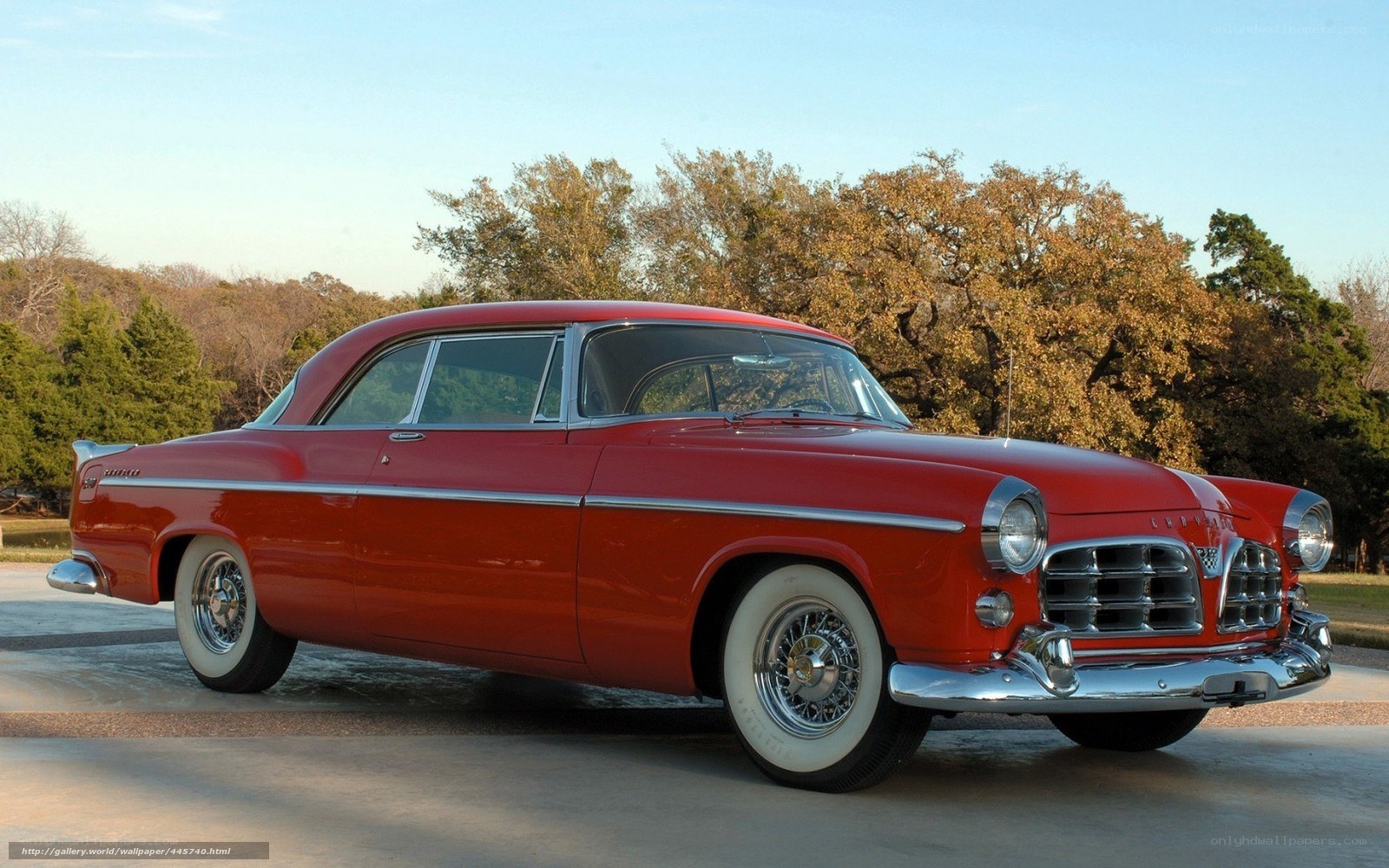 Red classic Chrysler car