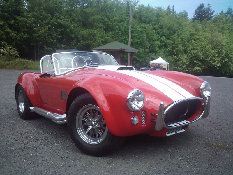 Red classic Cobra sports car