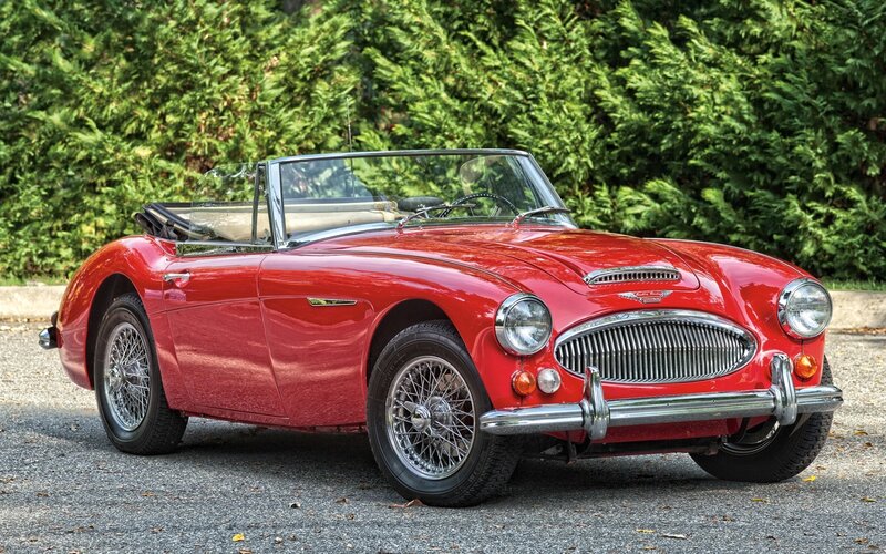 Red Classic Convertible — Calm, Afternoon, Photograph, Car, Grille