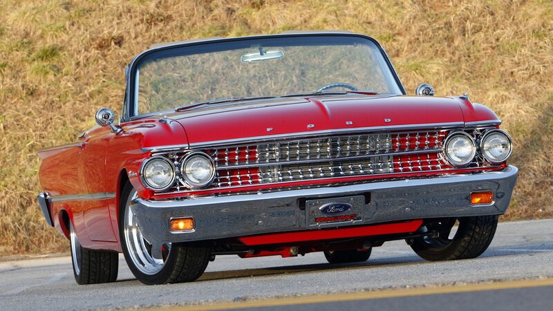 Red Classic Convertible — Calm, Afternoon, Photograph, Car, Road