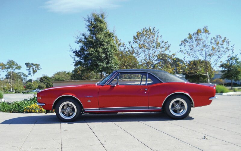 Red Classic Convertible — Calm, Afternoon, Photograph, Trees