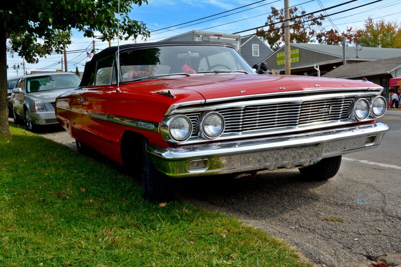 Red Classic Convertible — Calm, Autumn, Photograph