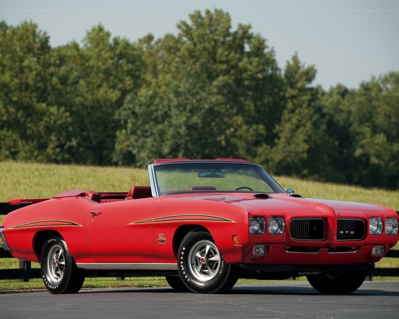 Red classic convertible car