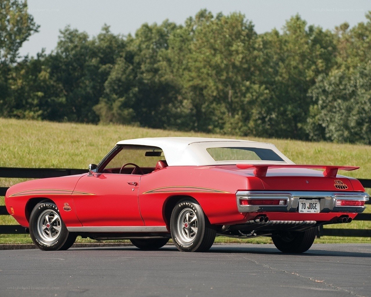 Red classic convertible car