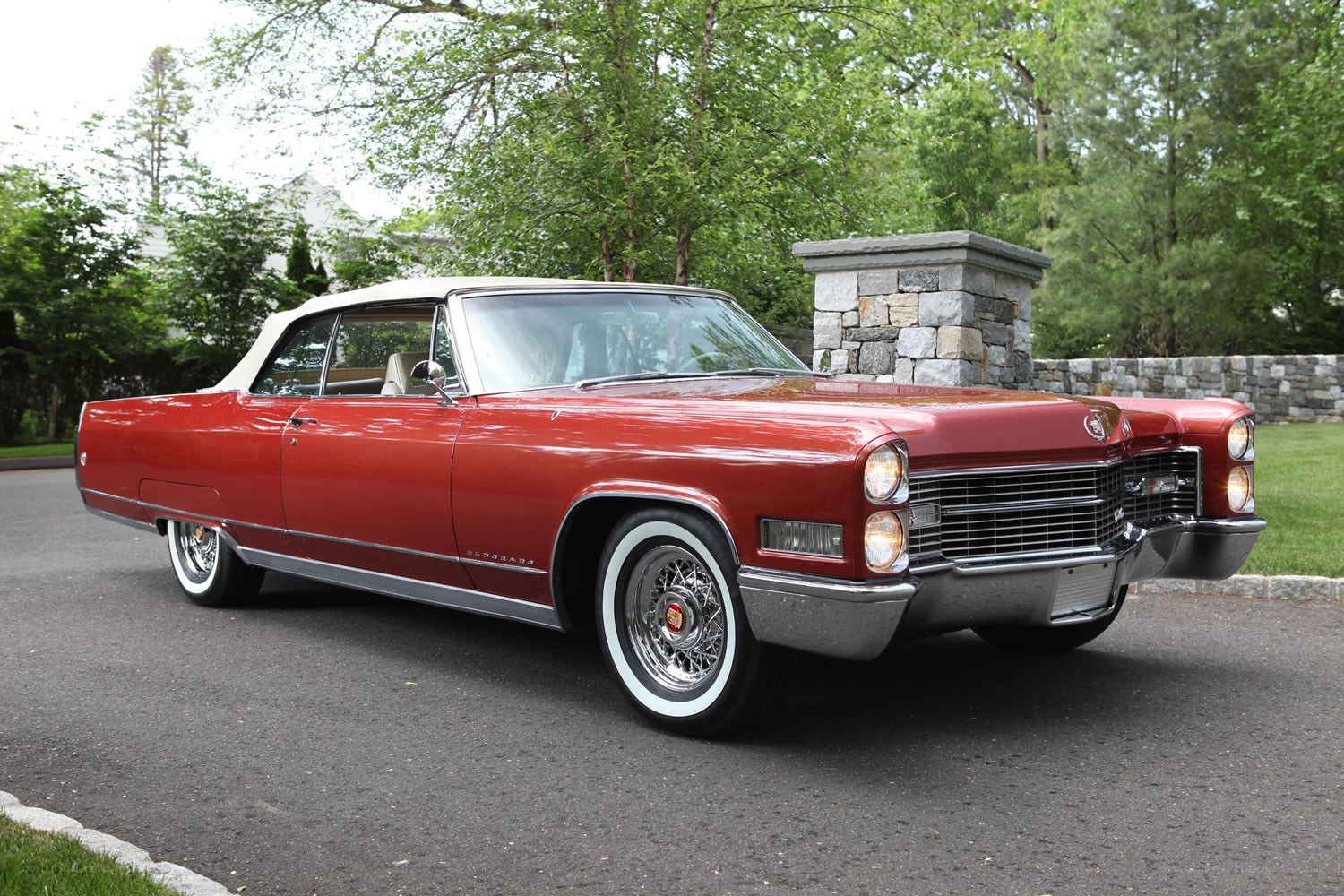 Red classic convertible car