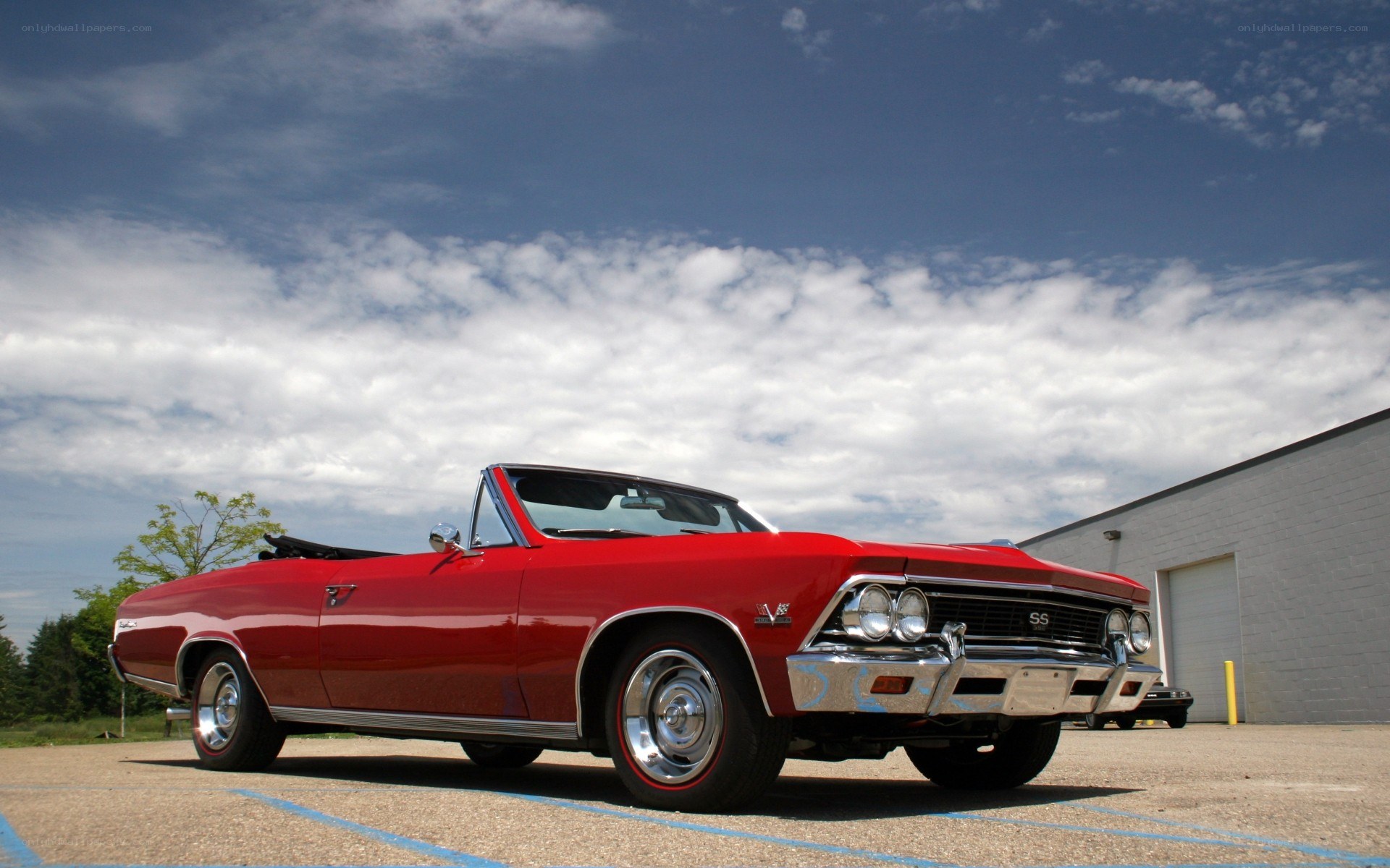 Red classic convertible car