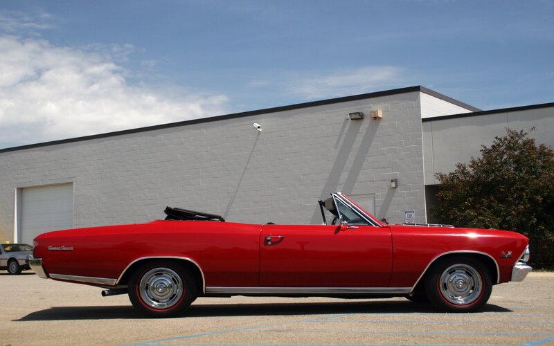 Red classic convertible car