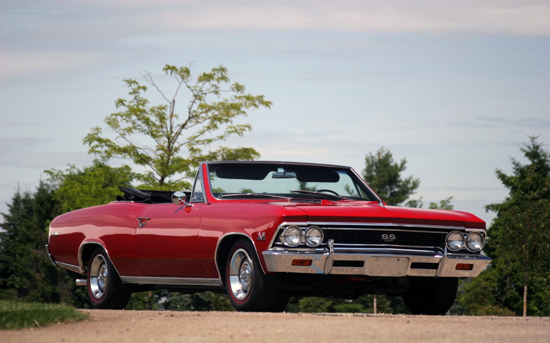 Red classic convertible car