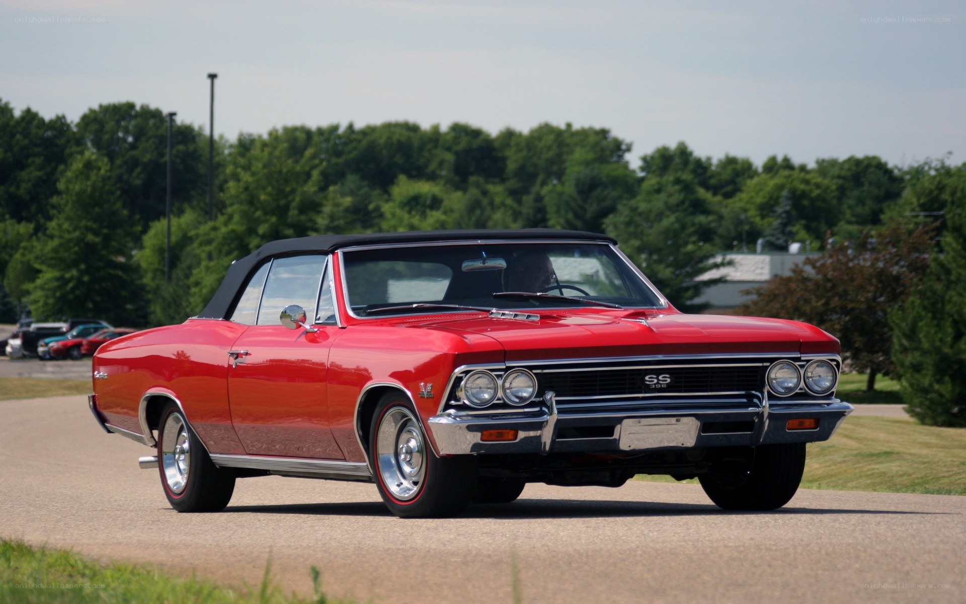 Red classic convertible car