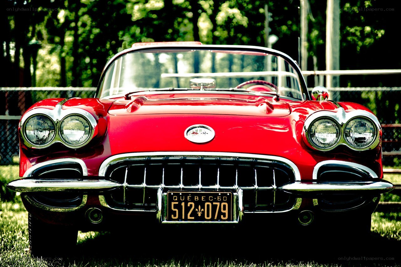 Red classic convertible car