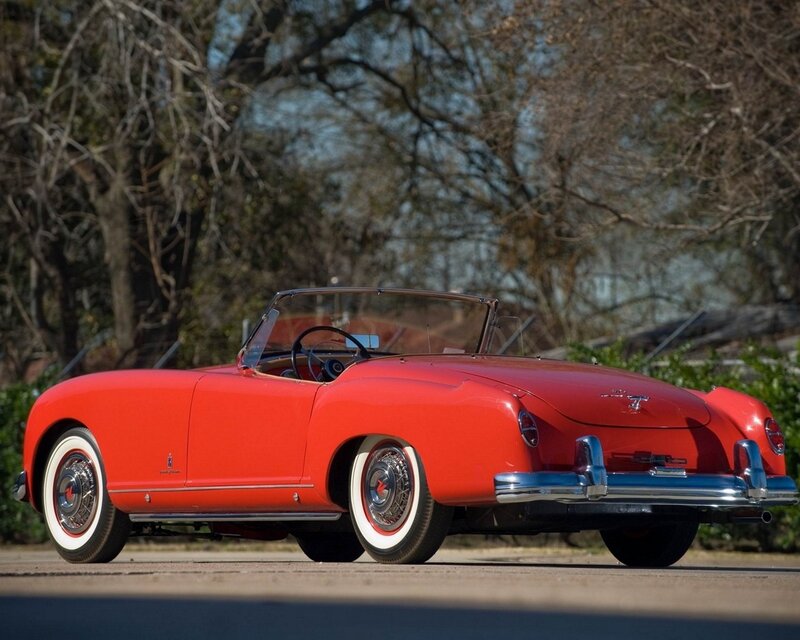 Red classic convertible car