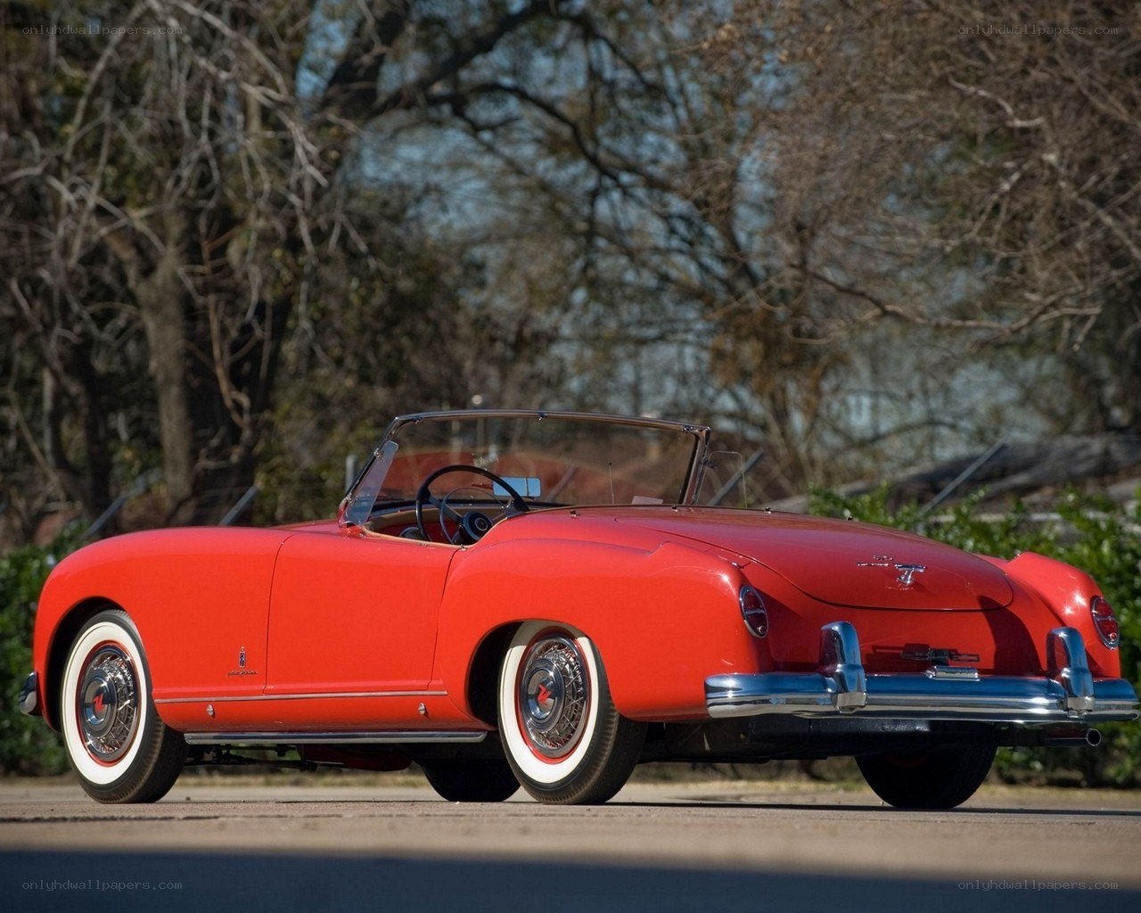 Red classic convertible car