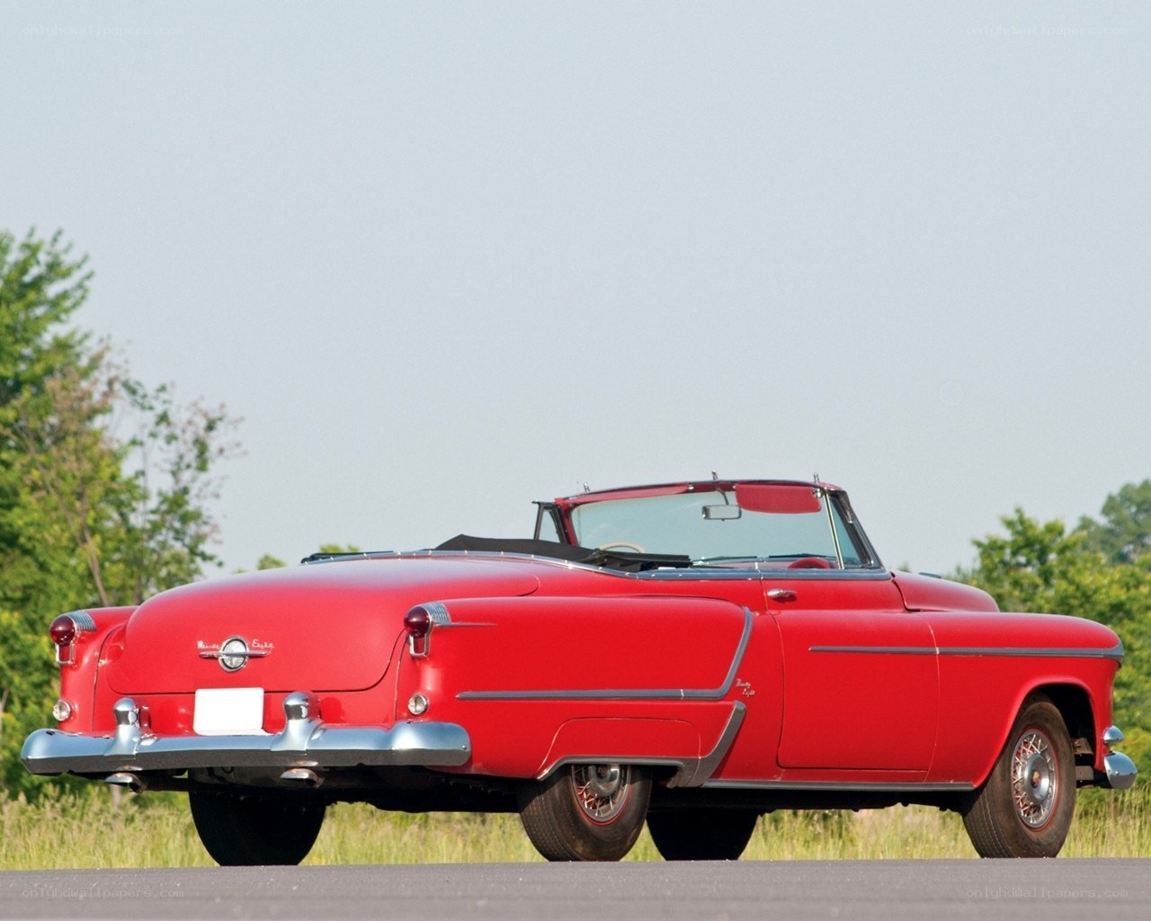 Red classic convertible car