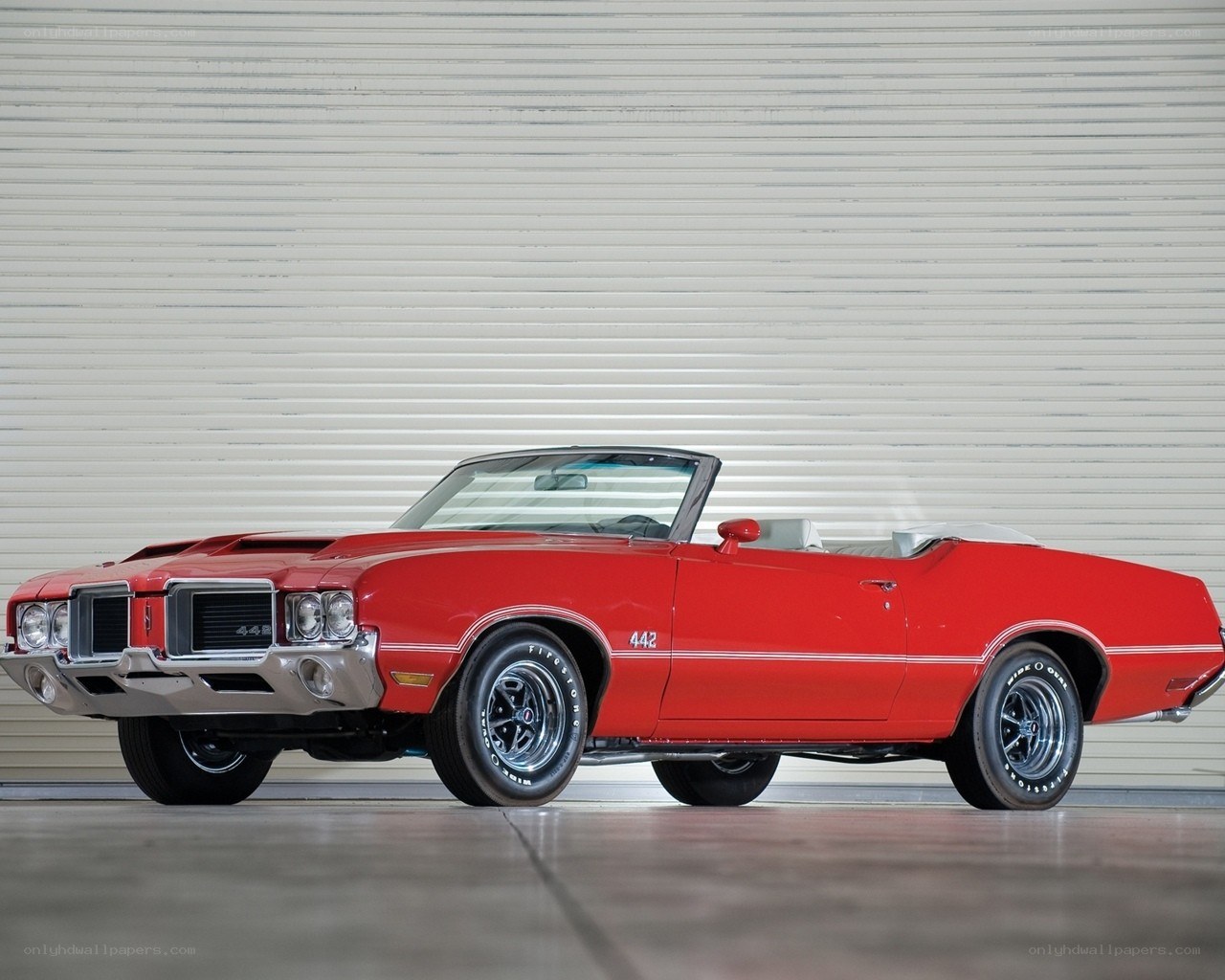Red classic convertible car