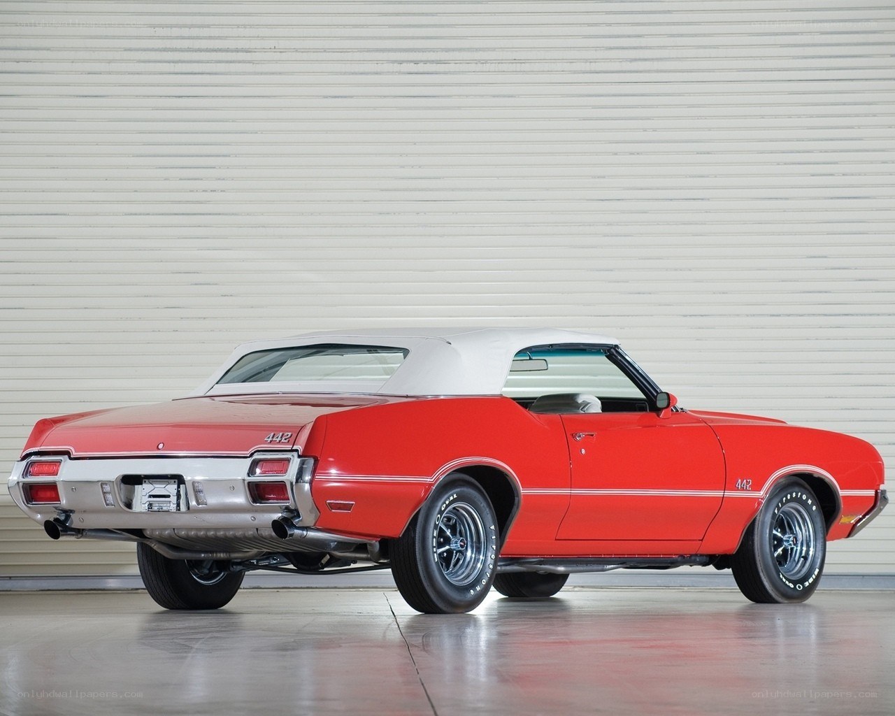 Red classic convertible car
