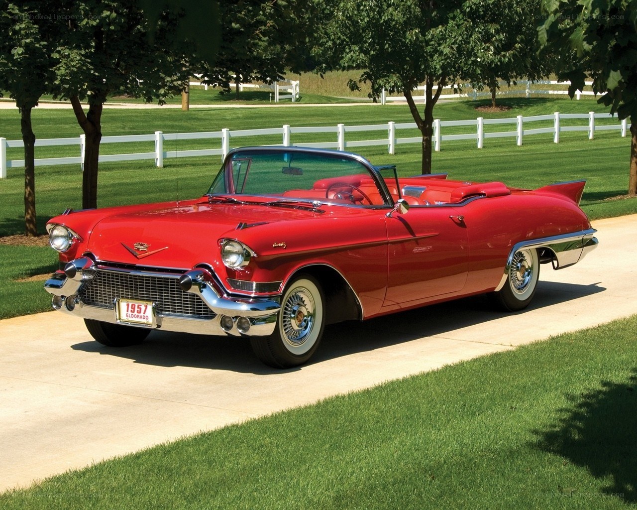 Red classic convertible car