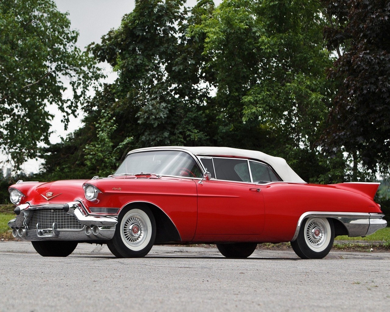 Red classic convertible car