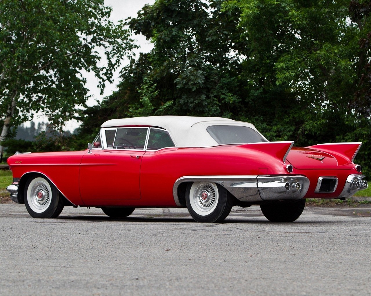 Red classic convertible car