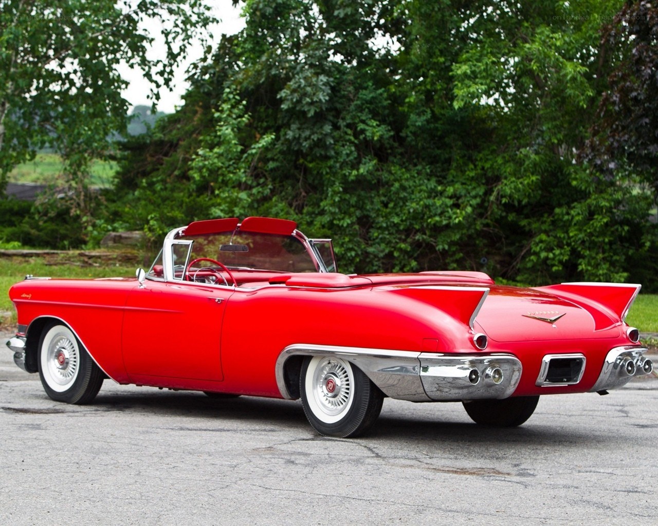 Red classic convertible car