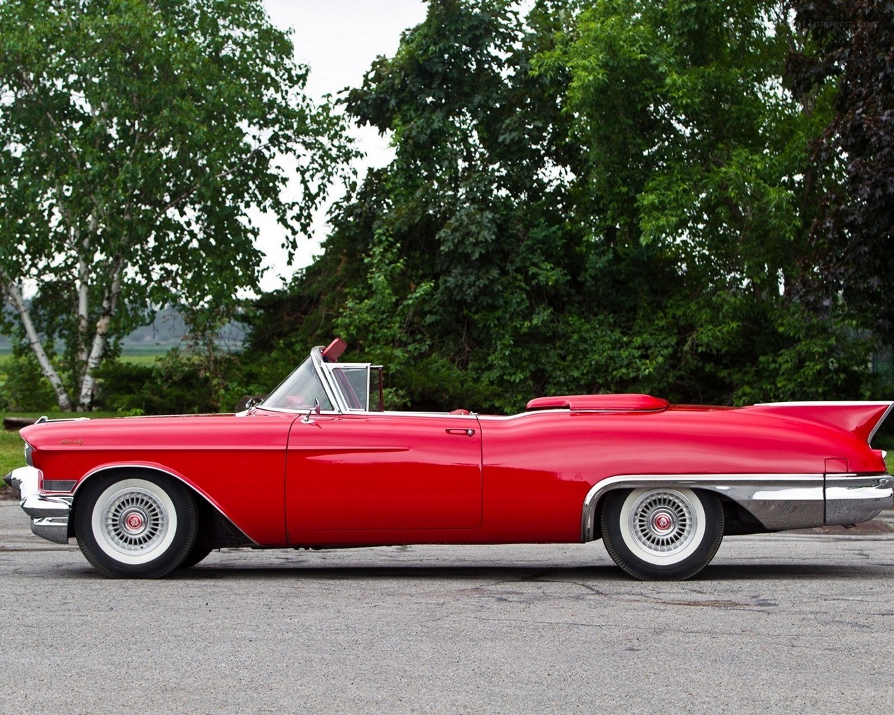 Red classic convertible car