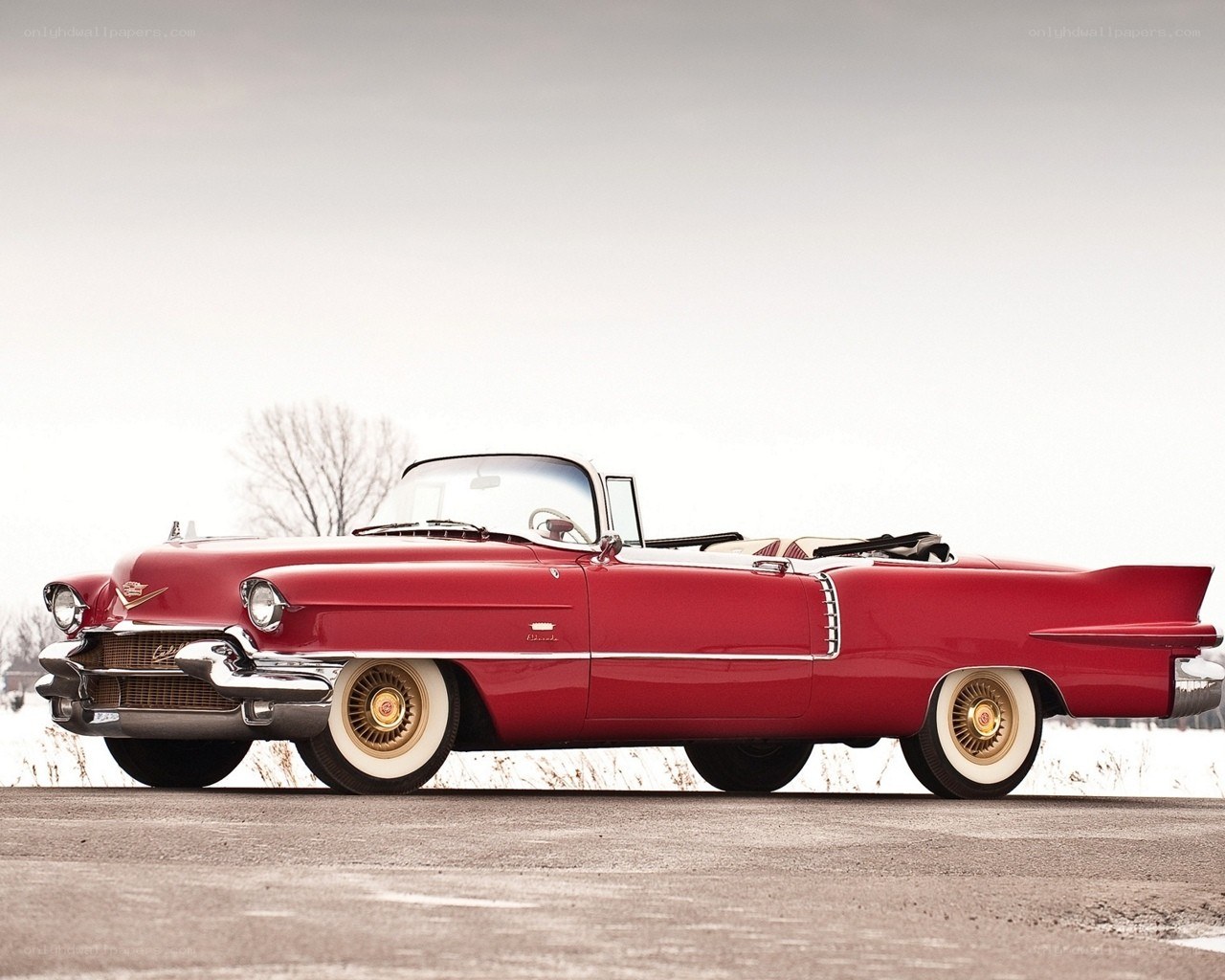 Red classic convertible car