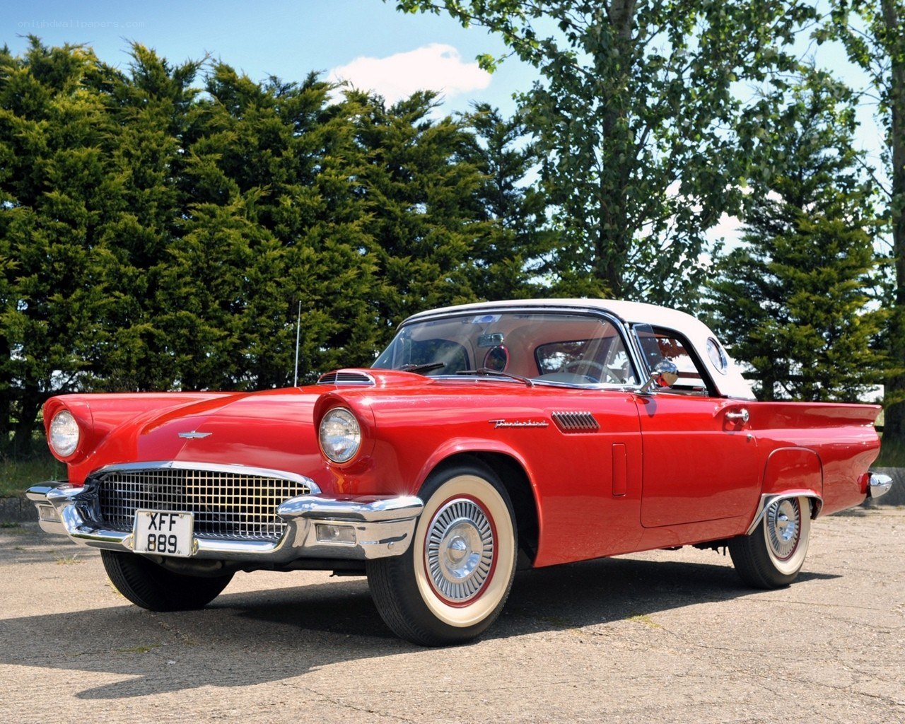 Red classic convertible car