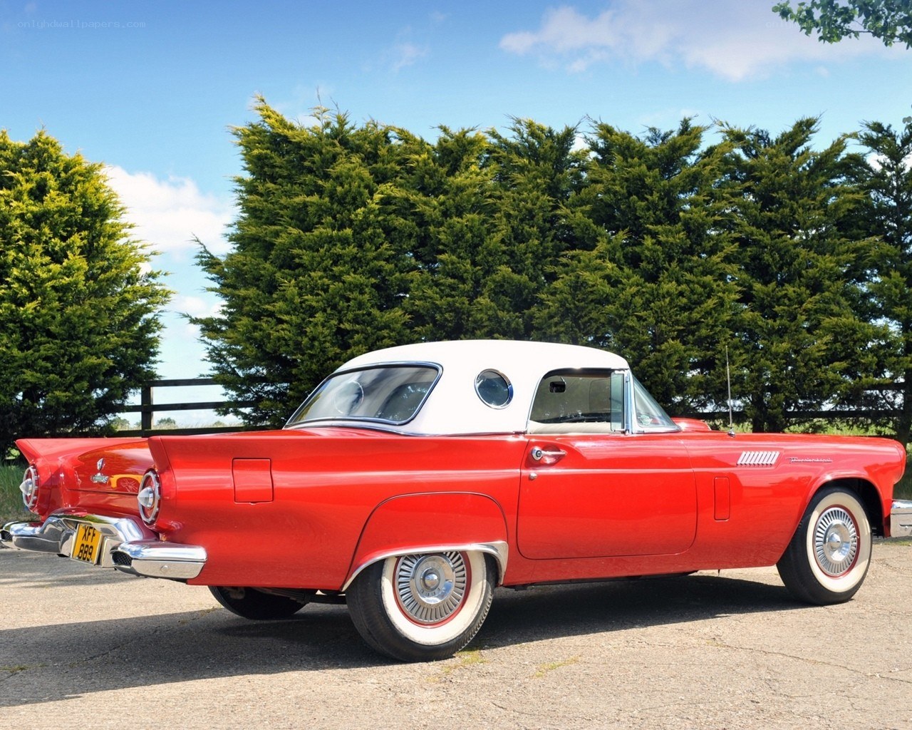 Red classic convertible car