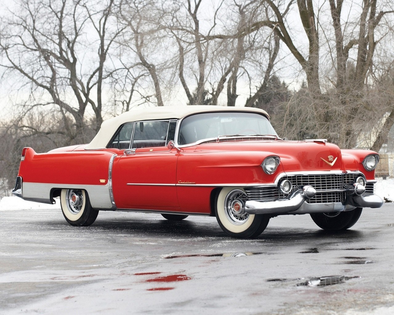 Red classic convertible car