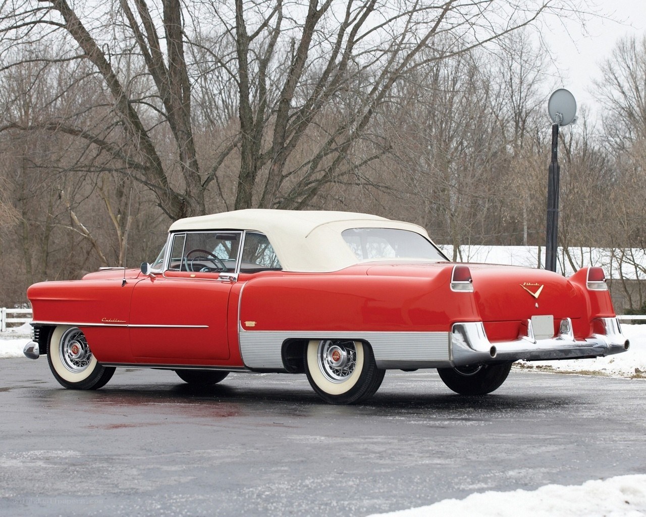 Red classic convertible car