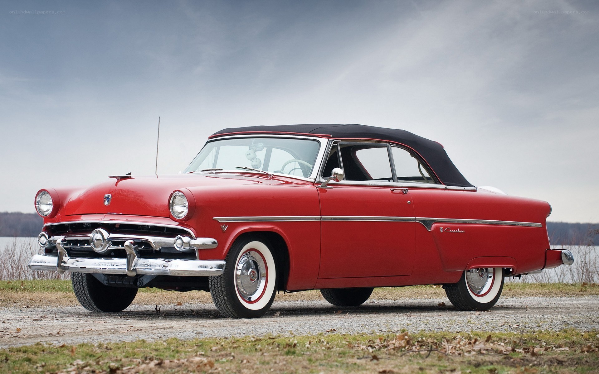 Red classic convertible car