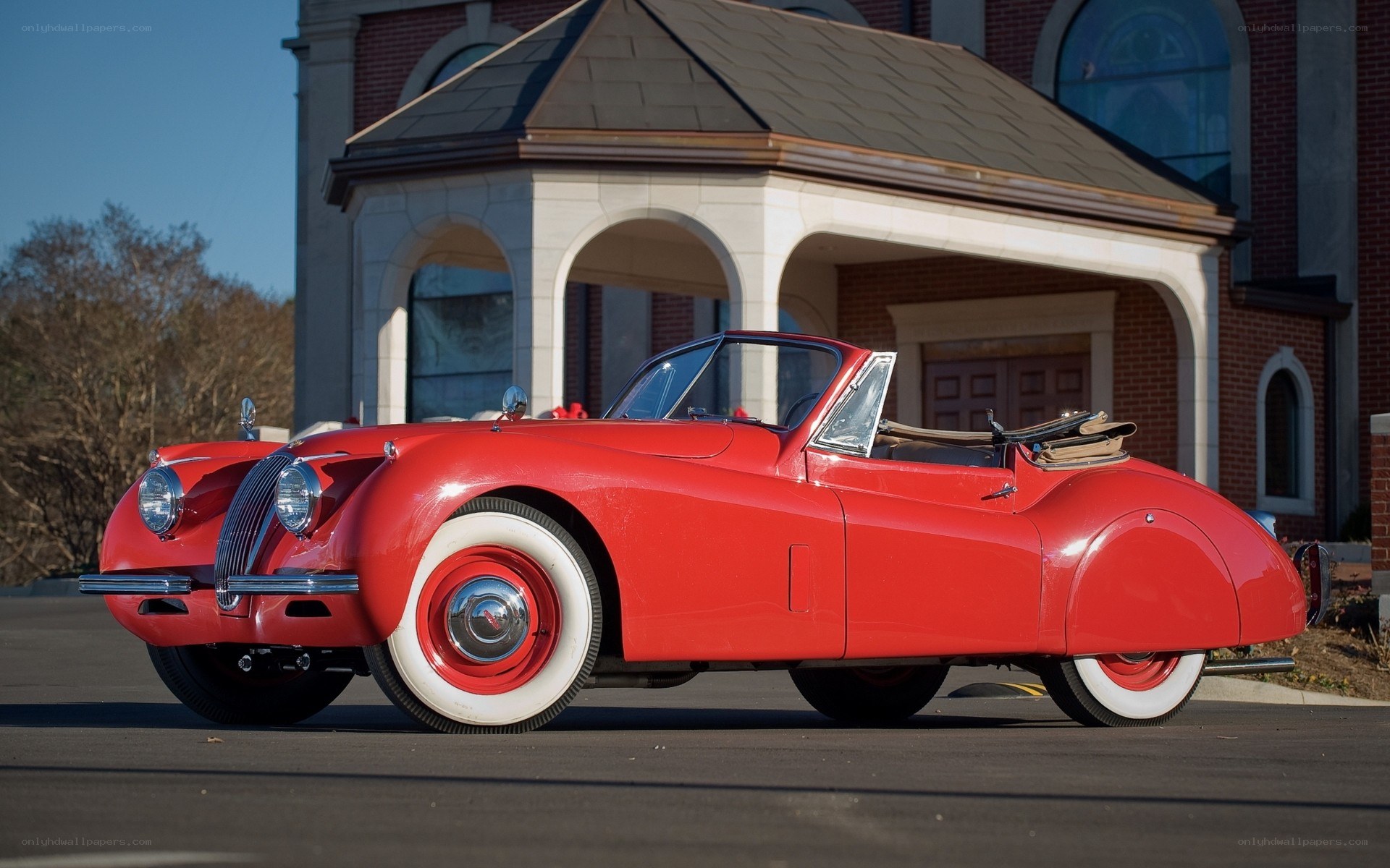 Red classic convertible car