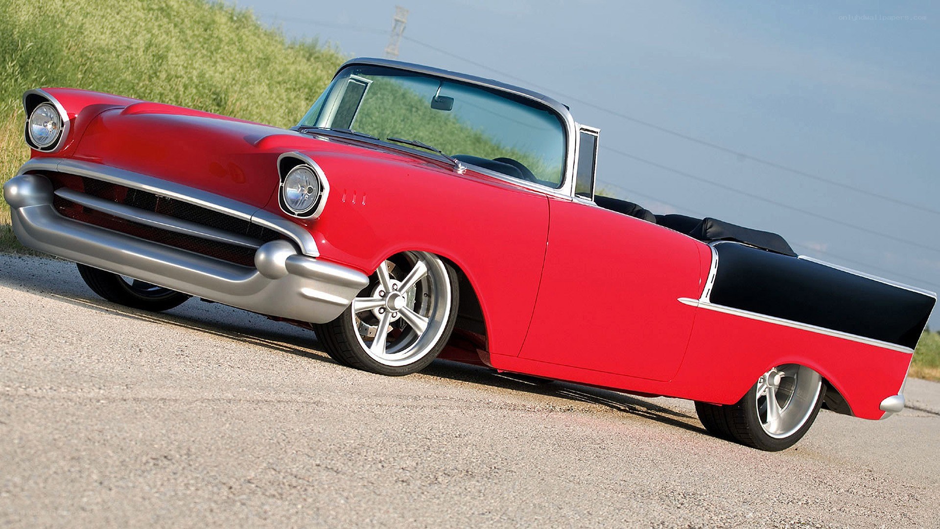 Red classic convertible car