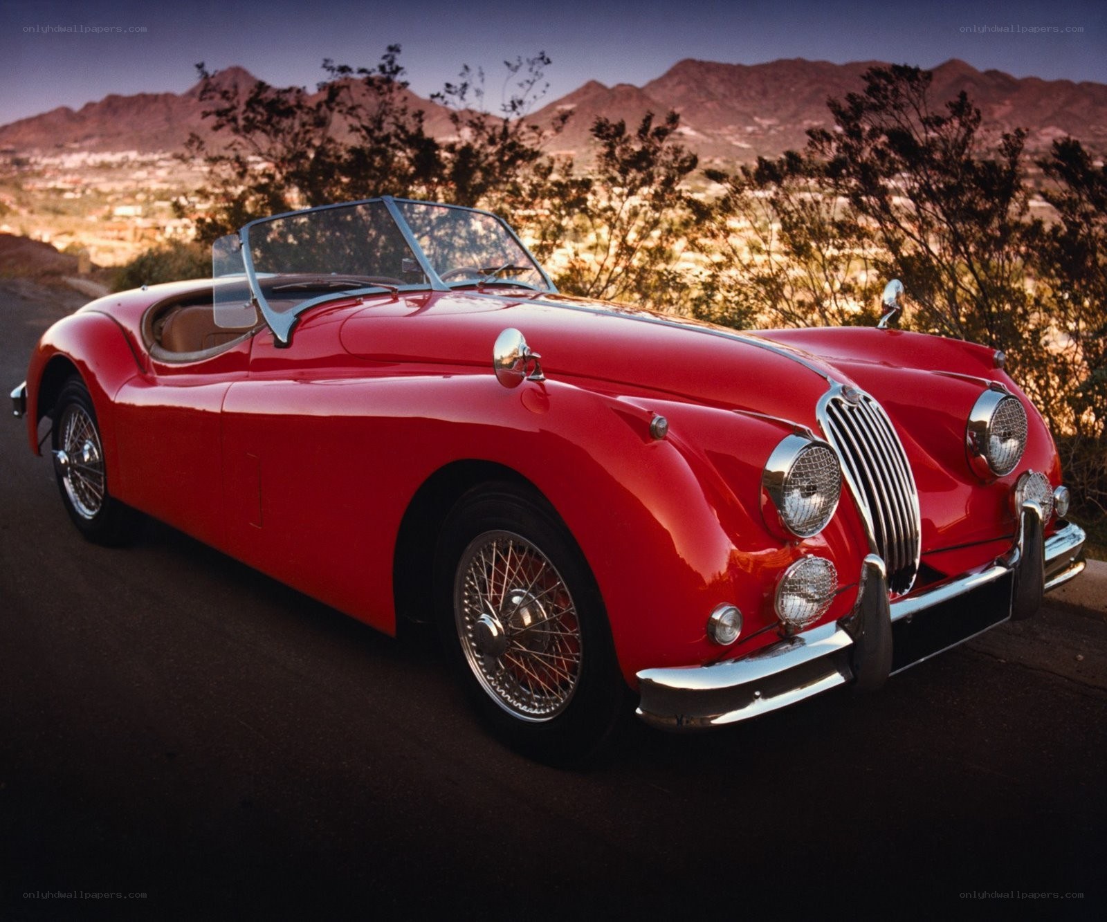 Red classic convertible car