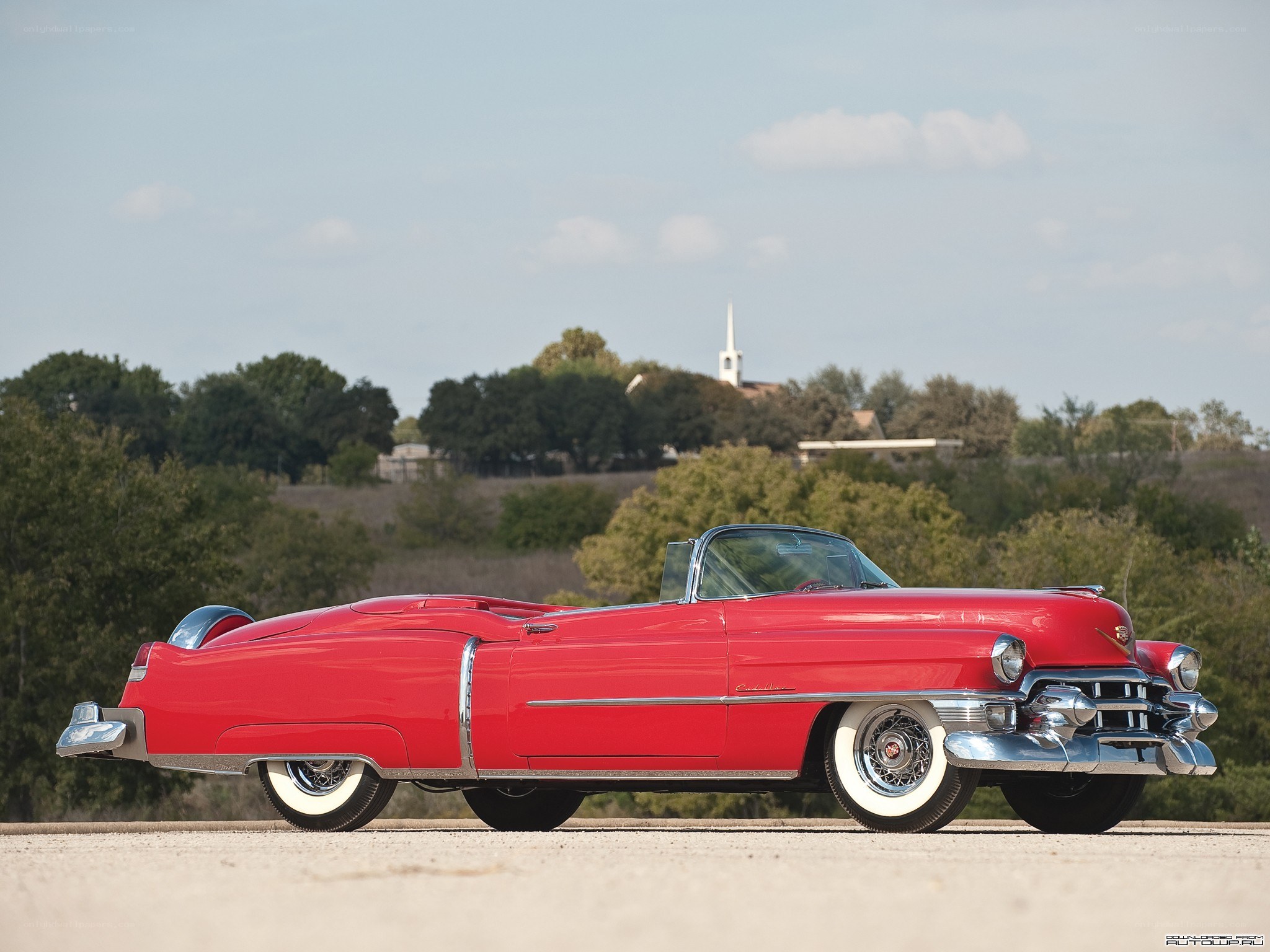 Red classic convertible car