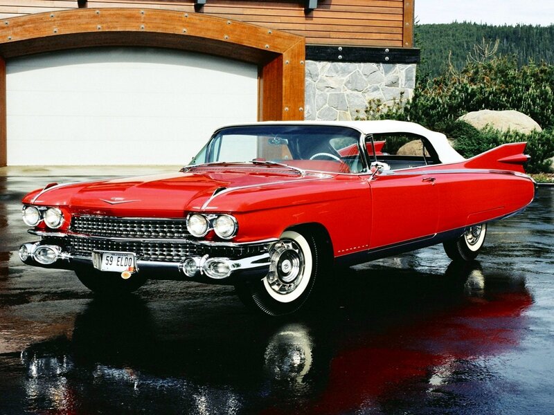 Red classic convertible car