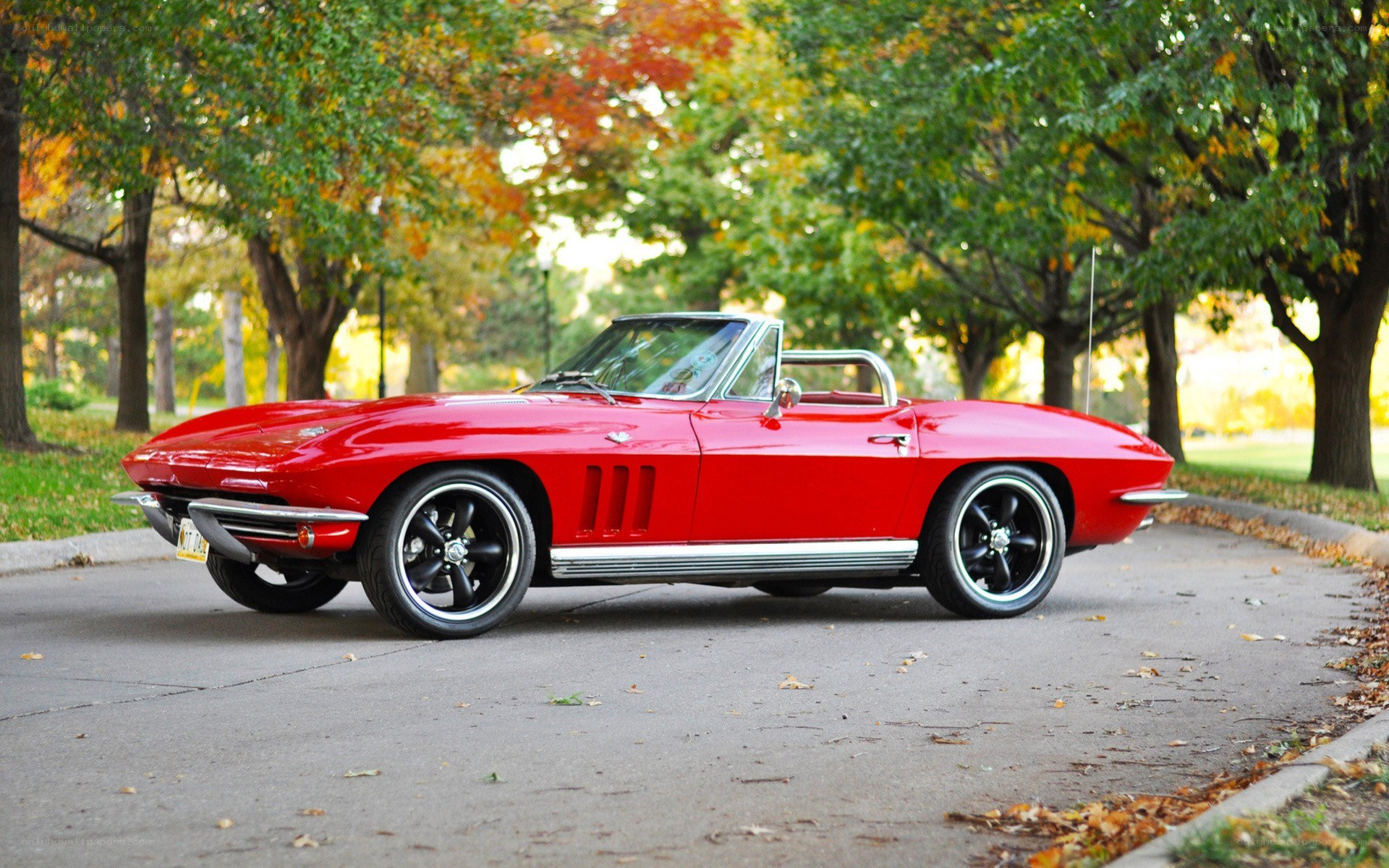 Red classic convertible car