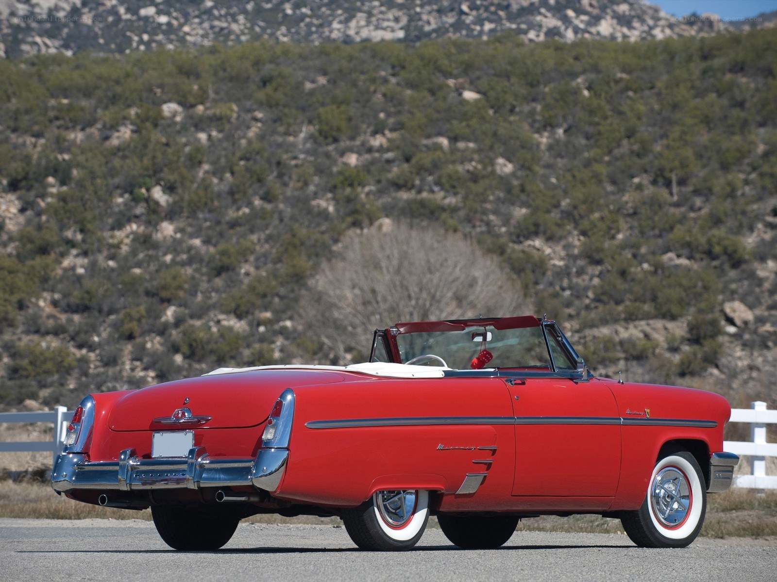 Red classic convertible car