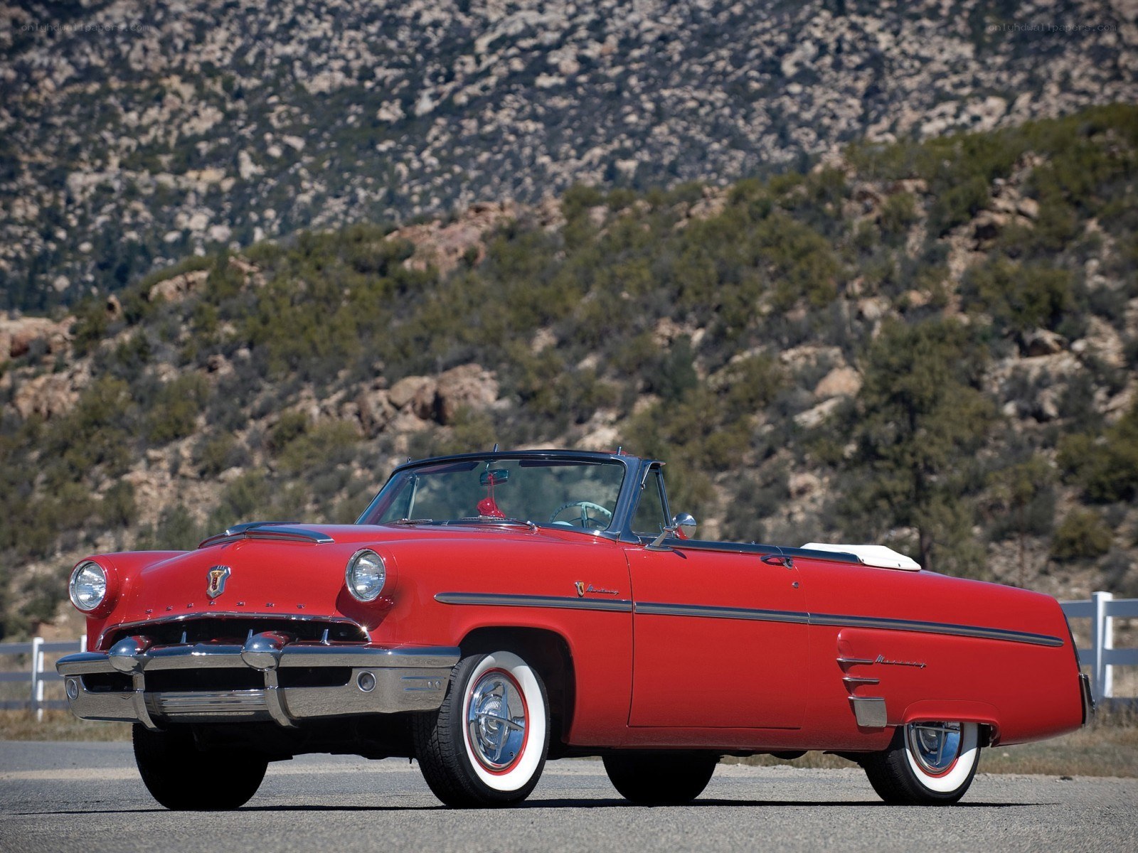 Red classic convertible car