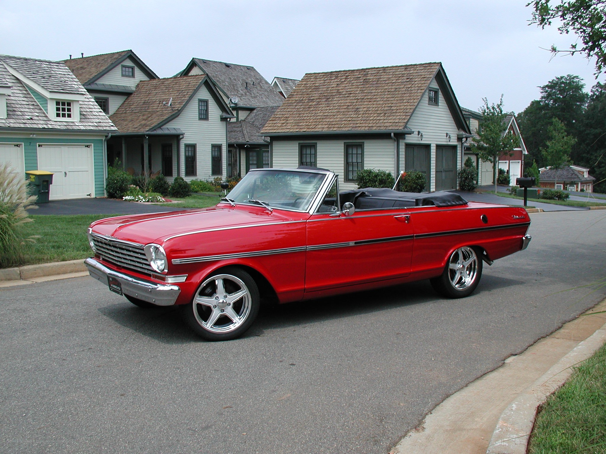 Red classic convertible car