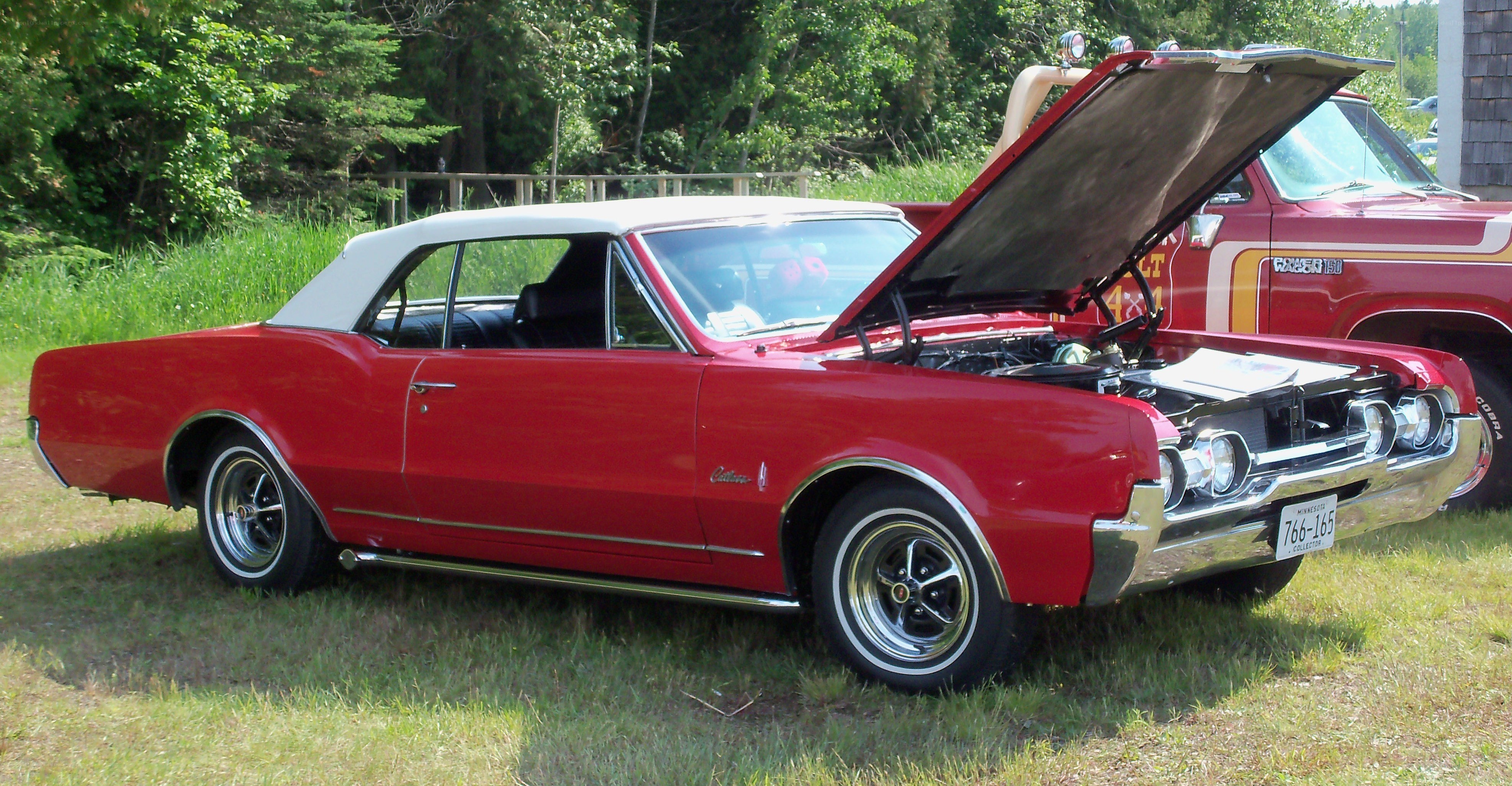Red classic convertible car